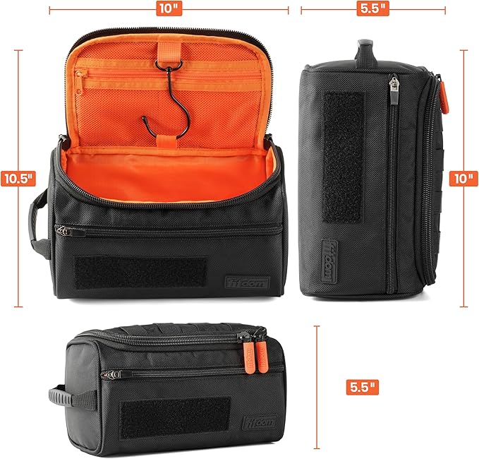 Fitdom Hanging Toiletry Bag Tactical Dopp Kit Case - Image 2
