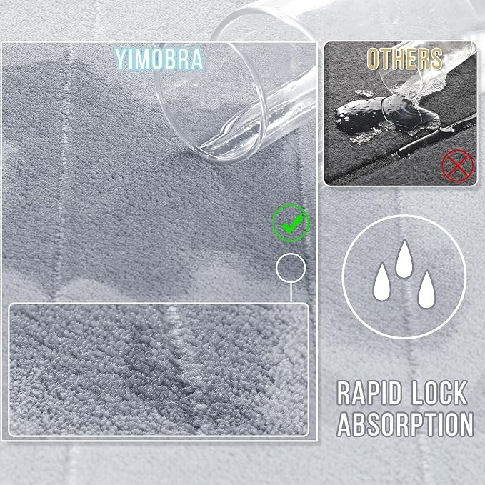 Yimobra Memory Foam Bath Mat Set 2 Piece - Image 4
