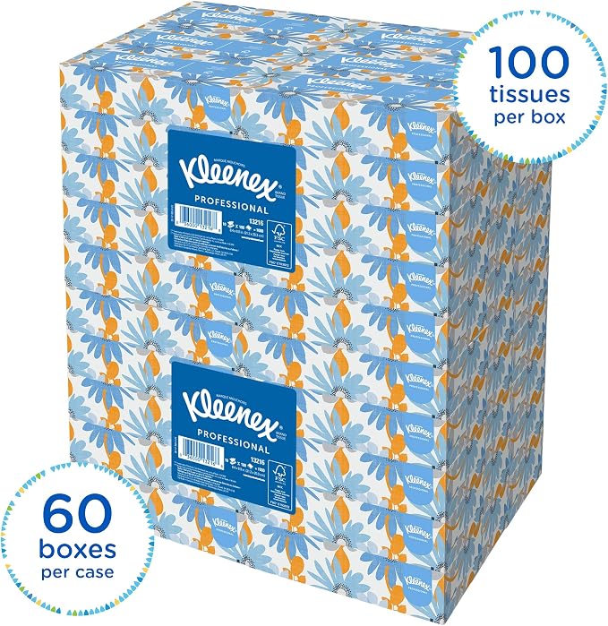 Kleenex Professional Facial Tissue, Flat Boxed Format, Designed - Image 3