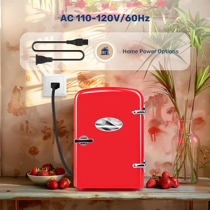 YSSOA Mini Fridge with Observation Window 4-Liter Six 12 oz Cans Portable - Image 5