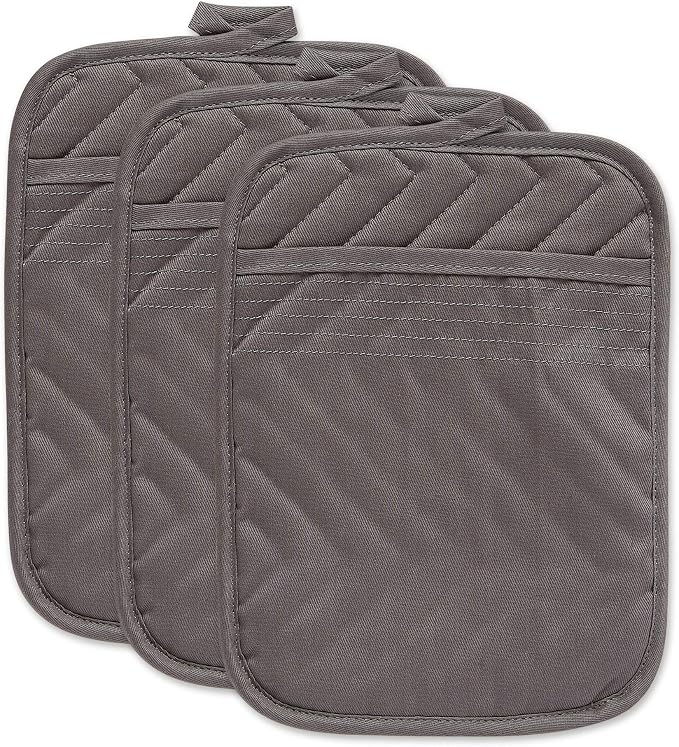 DII Heat Resistant Quilted Cotton Pot Holder Set, Designed by DII