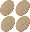 ME.FAN 7 Inch Trivets/Potholders 4 Set Cotton Thread Weave Trivets by MEFAN