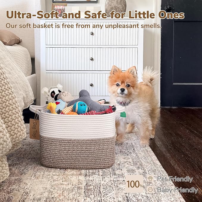 Goodpick Woven Storage Basket, Cotton Rope Baskets - Image 5