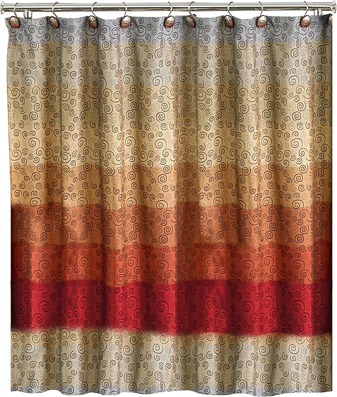 Zahari Home 13pc Miramar Bathroom Shower Curtain Sets Shower Curtain & 12 - Image 5