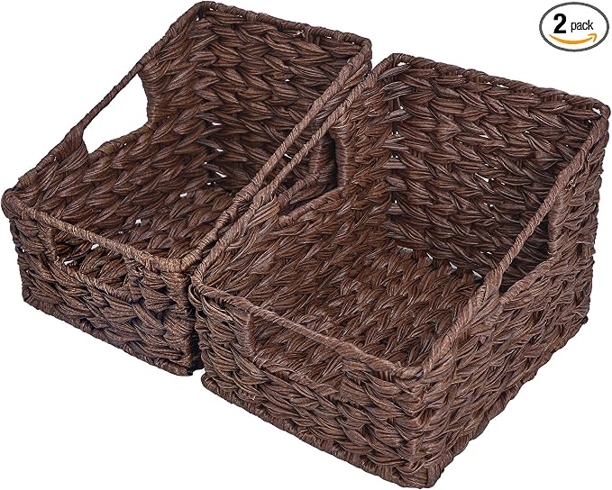 GRANNY SAYS Wicker Storage Baskets, Waterproof Wicker Basket by GRANNYSAYS