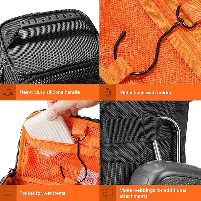 Fitdom Hanging Toiletry Bag Tactical Dopp Kit Case - Image 4
