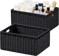 UBBCARE 2 Pack Wicker Basket, 16.5L×13H×7.5W inch Woven Paper Rope Storage by UBBCARE