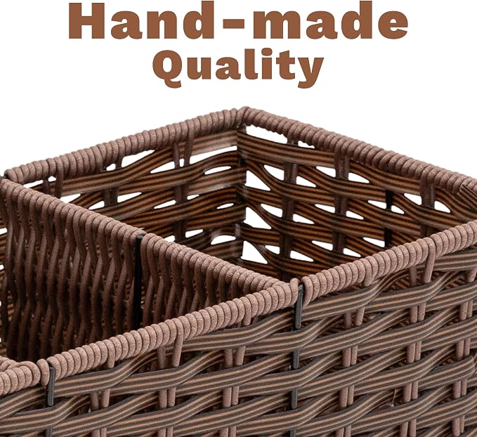 myHomeBody Wicker Basket With 3 Compartments, - Image 5