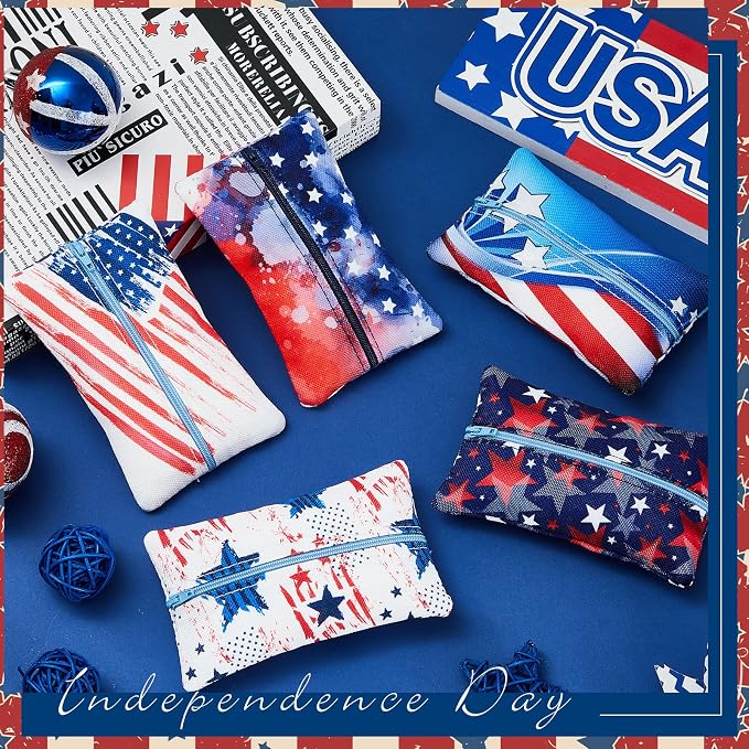 5 Pieces Tissues Purse Pocket Tissue Holder Reusable Travel Tissue Pouch Fabric - Image 6