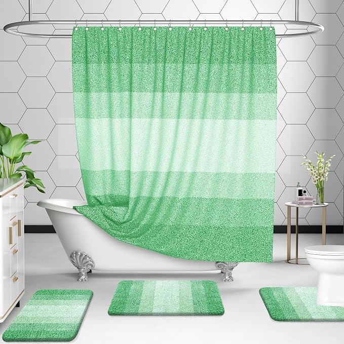 OLANLY Bathroom Rug Set 2 Piece, Soft Absorbent Microfiber Bath Rug Set - Image 6