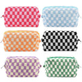 ZLFSRQ 6Pcs Checkered Pencil Case Cute Pencil Pouch by ZLFSRQ