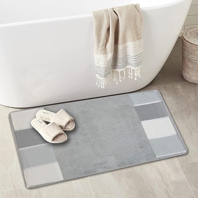 Zahari Home Modern Line Modern Bathroom Rug Classic Luxury Bath Rug - Image 2