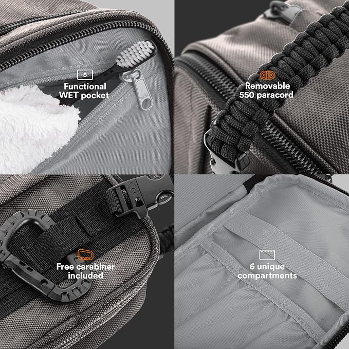 Fitdom Tactical Toiletry Bag Dopp Kit Case - Image 3