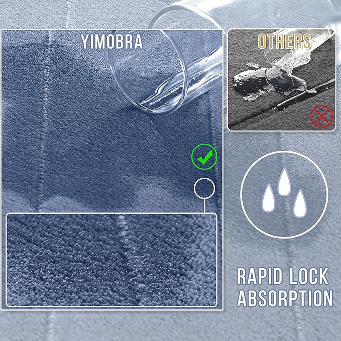 Yimobra U-Shaped Toilet Bath Mat Set 2 Piece - Image 4