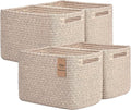 Storage Baskets for Organizing, 4 Pack Baskets for Shelves, Decorative Storage by Degeyoyo