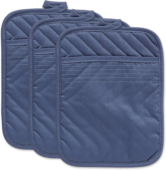 DII Heat Resistant Quilted Cotton Pot Holder Set, Designed by DII