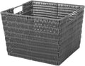 Whitmor Rattique Storage Tote Grey by Whitmor