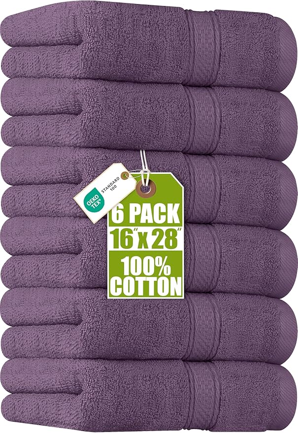 Utopia Towels 6 Pack Premium Hand Towels Set, 16 by 28 inches, 100% Ring Spun by UTOPIATOWELS