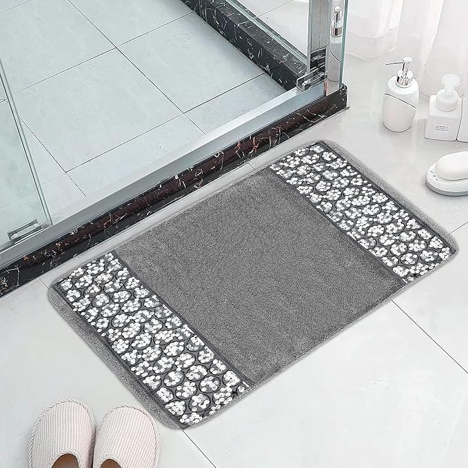 Zahari Home Sinatra Modern Bathroom Rug Classic Luxury Bath Rug Contemporary - Image 5