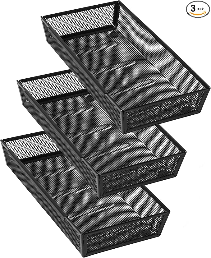 ihomecooker Mesh Tray Silverware Drawer Organizer, Utensil Cutlery Tray Office by ihomecooker