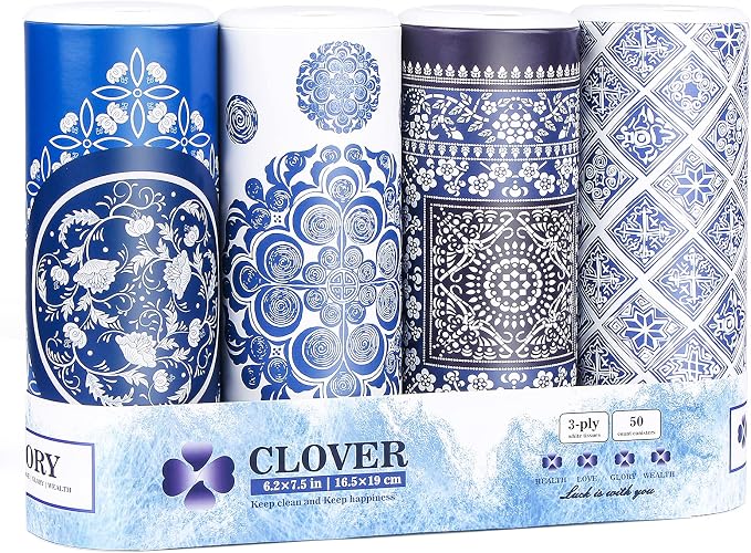 Car Round Canned Tissue Box Cup Holder Facial Tissues, Cylinder Tube Face Towel by CLOVER