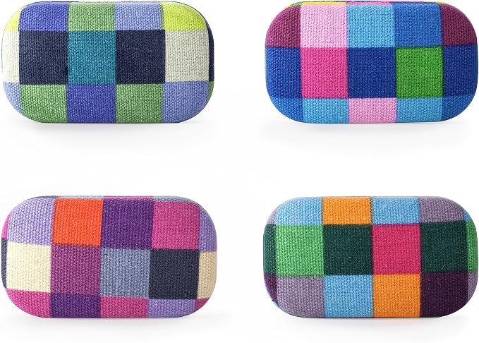 Kikkerland Multi Color Plaid Print Small Travel Portable Compact Organizer Case by KikkerlandDesignInc