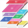 JARLINK 72 Pack 8 Sizes Mesh Pouch, 9 Colors, Waterproof Zipper File Bags by JARLINK