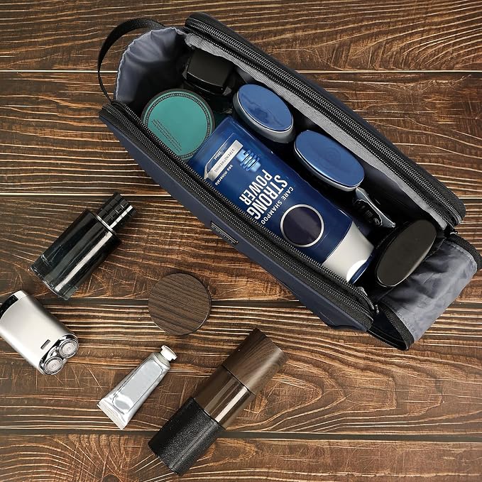 ZEEMO Travel Toiletry Bag for Men, Large Water-Resistant Double-Sided Full-Open - Image 6