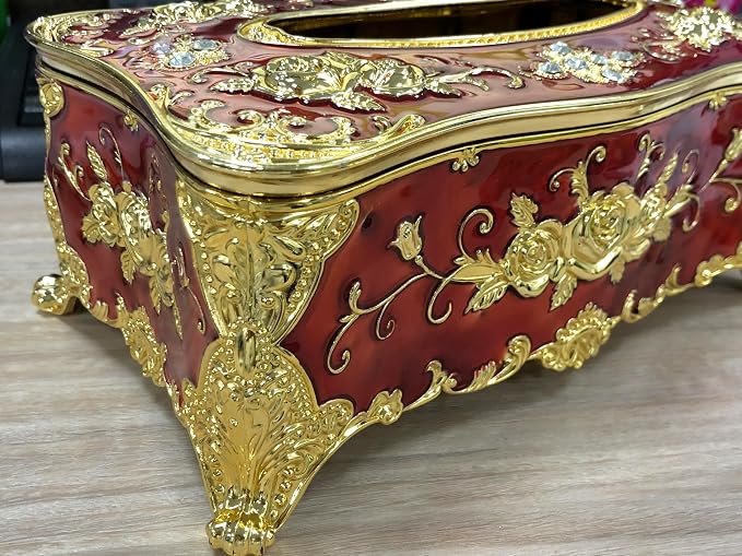 9.45"x5.43"x3.94" Luxurious Rose Tissue Box - Image 3