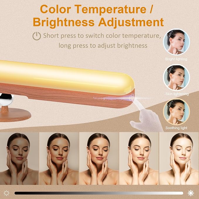 Vanity Light for Mirror with 4000mAh Rechargeable Battery, Touch Control - Image 3