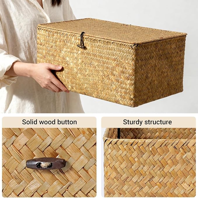 Nonam Seagrass Storage Large Basket - Image 2