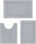 SHACOS Soft Fluffy Bathroom Rugs Set of 3 Pieces Bath Mats by SHACOS