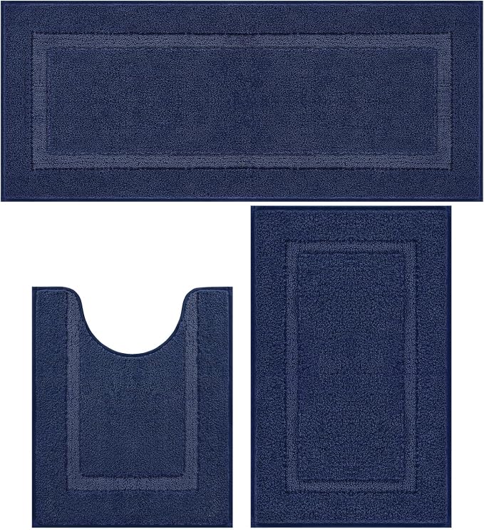 SHACOS Soft Fluffy Bathroom Rugs Set of 3 by SHACOS