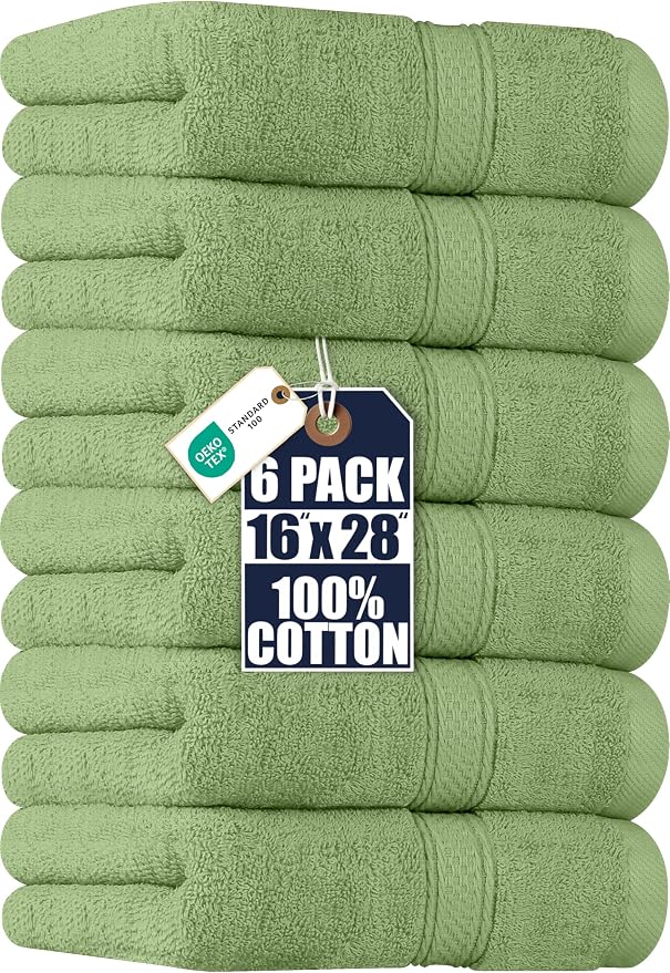 Utopia Towels 6 Pack Premium Hand Towels Set, 16 by 28 inches, 100% Ring Spun by UTOPIATOWELS
