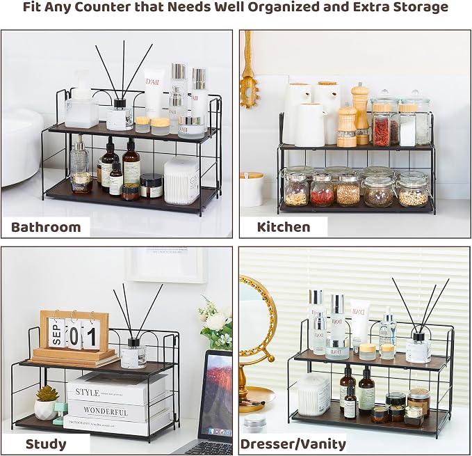 Bathroom Counter Organizer 10s Tool-Free Install, 2 Tier Bathroom Organizers - Image 4