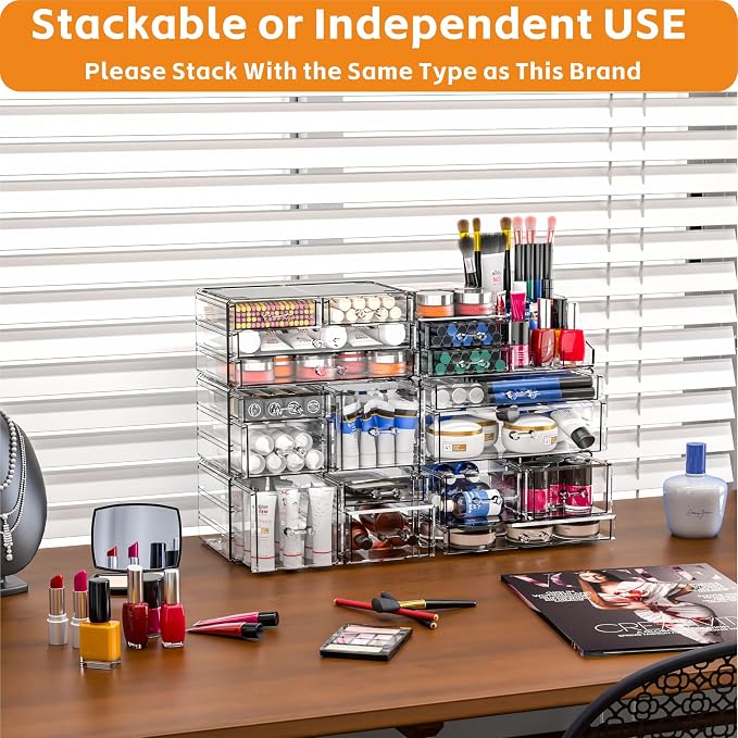 Cq acrylic Make Up Organizers for Vanity - Image 6