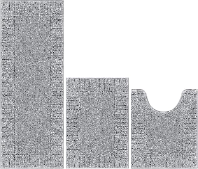 Pauwer Bathroom Rugs Sets 3 Piece Bathroom Shower Rugs - Image 8