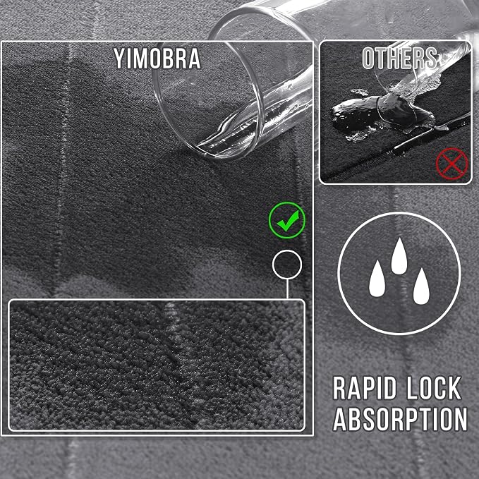 Yimobra Memory Foam Bathroom Rugs Sets 2 Piece - Image 4