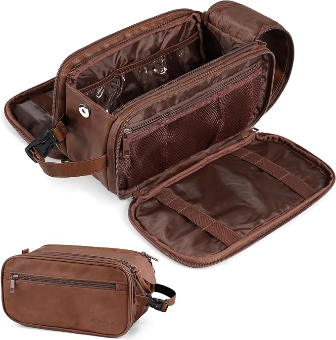 PAVILIA Toiletry Bag for Men Women, Mens Travel Bag Toiletries Organizer Case by PAVILIA