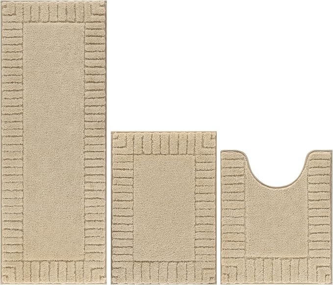 Pauwer Bathroom Rugs Sets 3 Piece Bathroom Shower Rugs - Image 8