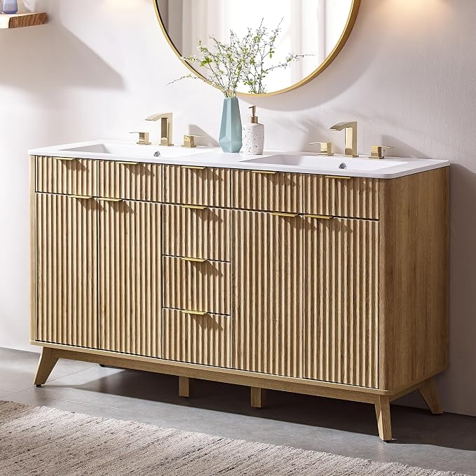 T4TREAM 60" Fluted Bathroom Vanity by T4TREAMFurniture