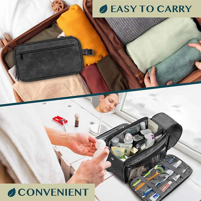 PAVILIA Large Toiletry Bag for Men Women, Mens Travel Bag Toiletries Organizer - Image 7