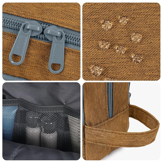 Toiletry Bag for Men Hanging Dopp Kit Water Resistant Shaving Bag Small - Image 4