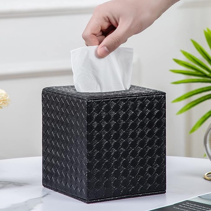 Black Tissue Box Cover, Tissue Box Holders by SUNYUROU