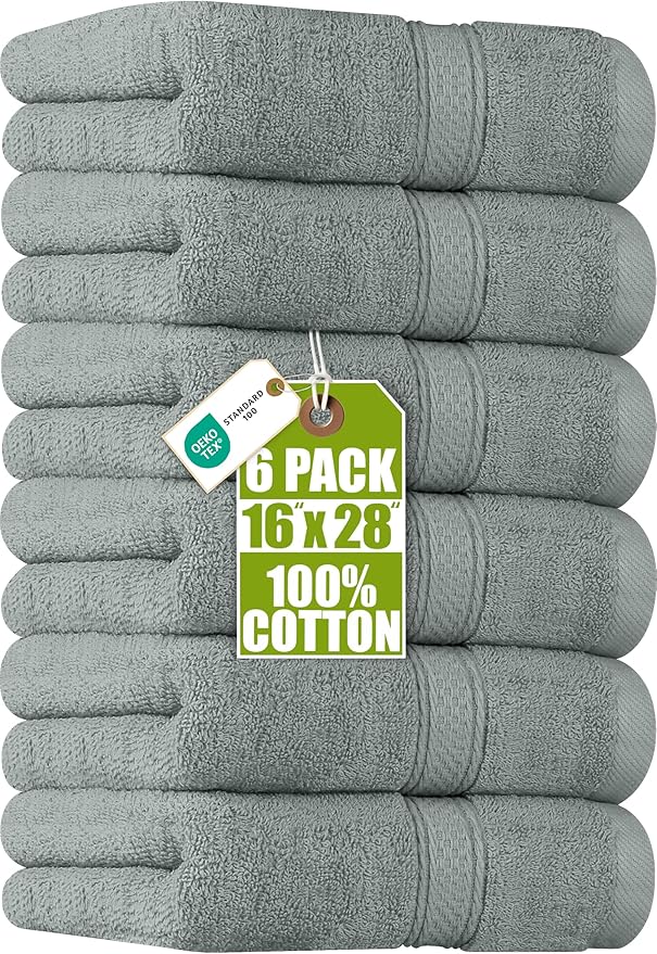 Utopia Towels 6 Pack Premium Hand Towels Set, 16 by 28 inches, 100% Ring Spun by UTOPIATOWELS