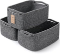 3-Pack Storage Baskets for Organizing | Woven Shelf Toy Basket | Rope Baskets by MaxuniTechLife