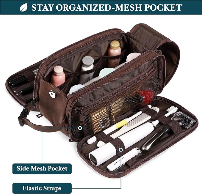PAVILIA Large Toiletry Bag for Men Women, Mens Travel Bag Toiletries Organizer - Image 2
