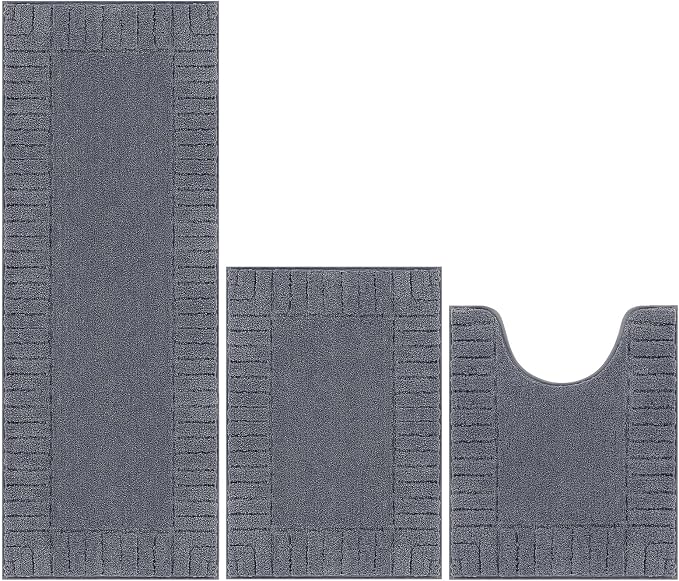 Pauwer Bathroom Rugs Sets 3 Piece Bathroom Shower Rugs - Image 8