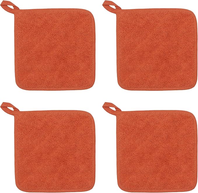 Cotton Pot Holders Cotton Made Machine Washable Heat Resistant Everyday Kitchen - Image 2
