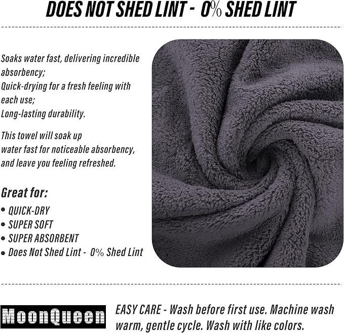 MOONQUEEN 6 Pack Premium Hand Towels - Image 4